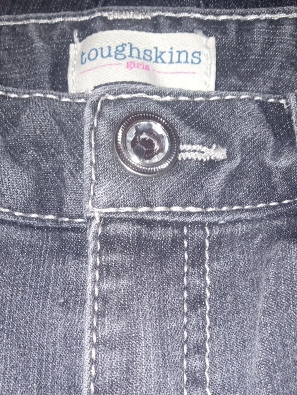 2 Girls Dark Blue Jeans with Sequin Side Trim